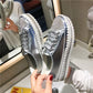 SNEAKERS AUS DIAMOND SILVER LEDER