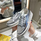 SNEAKERS AUS DIAMOND SILVER LEDER