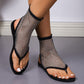 Mesh Diamond Sexy Spitze Flache Sandalen