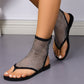 Mesh Diamond Sexy Spitze Flache Sandalen