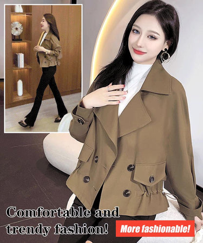 Kurzer modischer Trenchcoat im koreanischen Stil