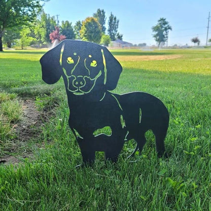 Haustier Hund Metall Silhouette